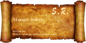Stanga Robin névjegykártya
